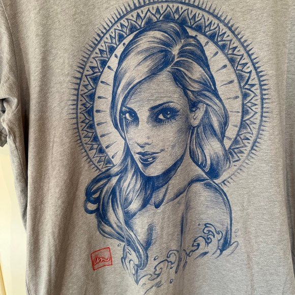 im THE UNDERACHIEVERS Grey & Blue Graphic Short-sleeved T-shirt Men's size XL - Picture 3 of 5